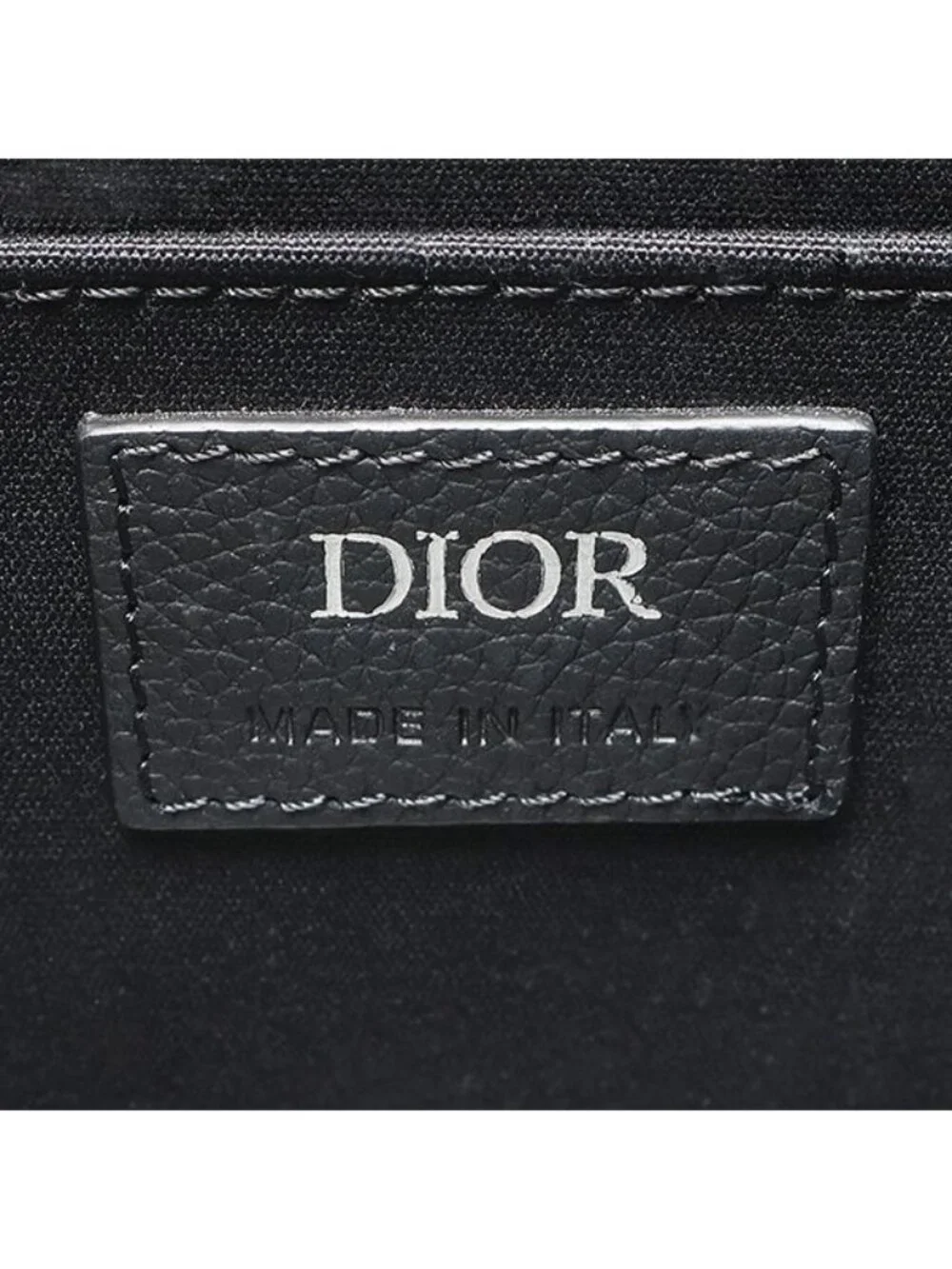 Dior 2-Way Safari North South Tote Canvas Leather Black Silver